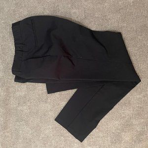 Muji Women's Water Repellent Stretch Tuck Tapered Pants BLACK